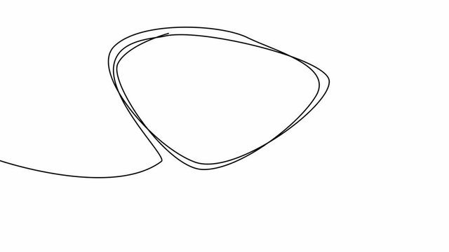 Self-drawing animation continuous drawing one line cloud colloquial.