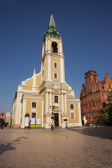 Fototapeta na wymiar Church of Holy Spirit at Market square in Torun. Poland