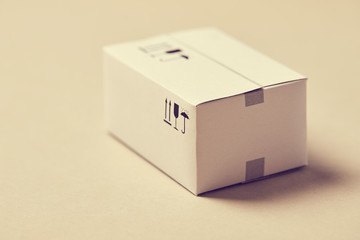 delivery packaging boxes on white