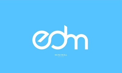 alphabet letter icon logo EDM