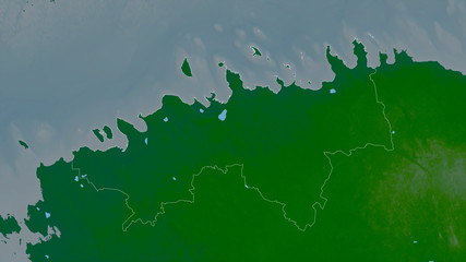 Obraz premium Harju, Estonia - outlined. Physical