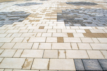 paving slabs after rain, urban background