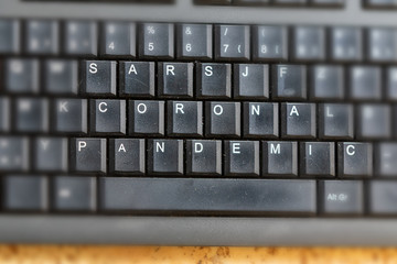 Tastatur Corona Pand&auml;mie ohne Viren