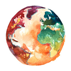 Earth planet. View of America and Africa. © undrey