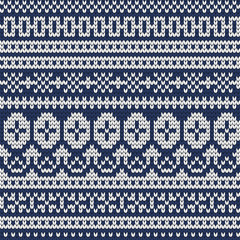 Seamless abstract knitted fair isle pattern
