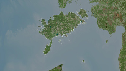 Saare, Estonia - outlined. Satellite