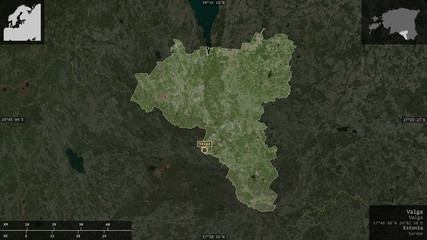 Valga, Estonia - composition. Satellite