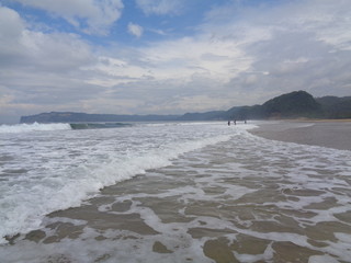 Beautiful beach with nature background. Good place to spent a holiday.
