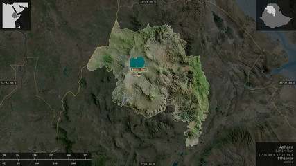 Amhara, Ethiopia - composition. Satellite © Yarr65