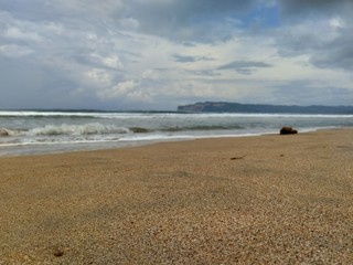 Beautiful beach with nature background. Good place to spent a holiday.