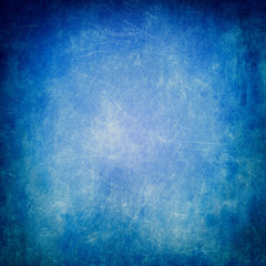 Blue grunge background, grunge texture, old, vintage, spots, scratches