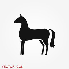 Vector icon of an horse on background