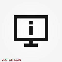 Information icon, vector symbol used for assistance and tourism