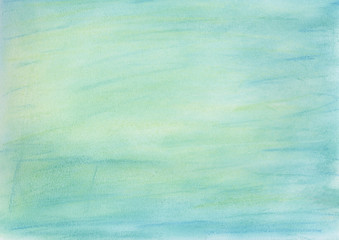 Aquarelle abstract background, textured surface. Soft blue, hand drawn