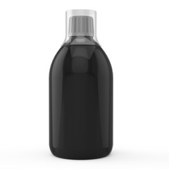 3d Illustration, Bottle mock-up on white background