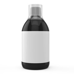 3d Illustration, Bottle mock-up on white background