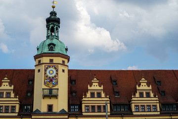 Fototapeta premium Altes Rathaus Leipzig Vorderansicht