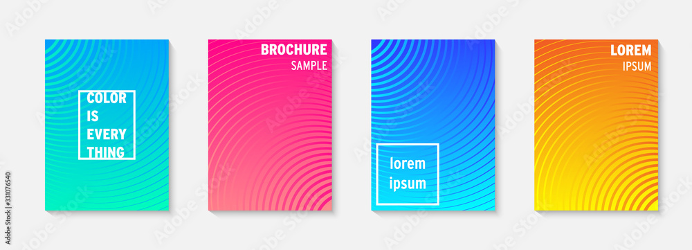 Leinwandbilder set of minimal covers vector design. colorful gradient. cool modern gradient background design. cove