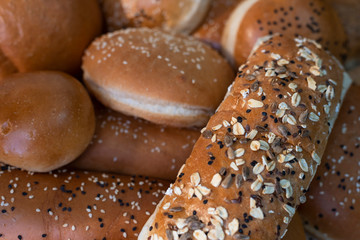 Hamburger buns Hot and tasty Burger bun fresh mix breads artisan