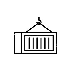 Heavy Delivery Vector Icon Line  style illustration.