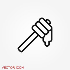 Jar vector icon with cap isolated on background. Honey symbol