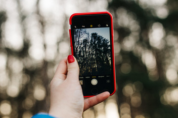 mobile phone in hand