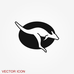 Kangaroo vector icon isolated on background. Animal symbol