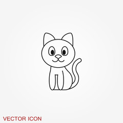 Obraz premium Kitty Vector Icon. Cat symbol isolated on background