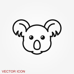 Koala bear icon animal symbol, logo, symbol