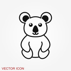 Obraz na płótnie Canvas Koala bear icon animal symbol, logo, symbol