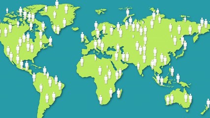 Graphic showing overpopulation around the globe .