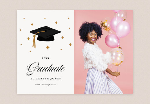 Graduation Photo Card Template Card