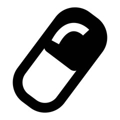 Pill icon. Medicine, drug capsule signs. Medical healthcare, medication illustration for web and mobile concepts.
