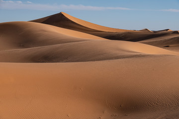 Fototapeta na wymiar Sand Dunes, Sahara Desert, Morocco