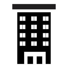 Apartment building icon in line style.