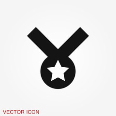 Medal icon isolated on background. Vector illustration.