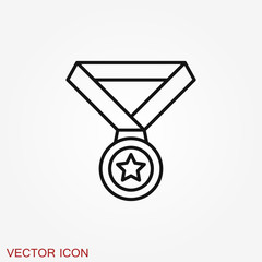 Medal icon isolated on background. Vector illustration.