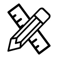 Pencil with ruler icon