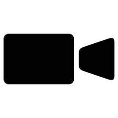Video camera icon illustration. Video recording sign for perfect mobile and web applications UI designs.
