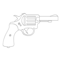Vector monochrome icon with Revolver