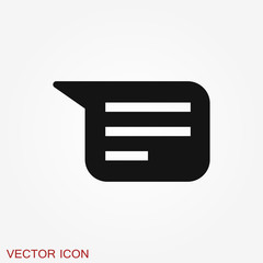 Message icon, vector symbol for design. Cat sign