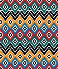 Fusional pattern with colorful rhombuses/squares, with the touch of ethnic Indian (Jaipur/Gujarati) bandhni style design. Good for festive decor/textile/fabric print. 