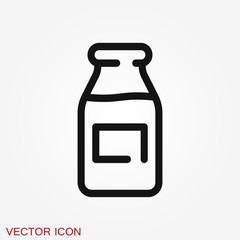 Milk icon, symbols for fresh natural food design