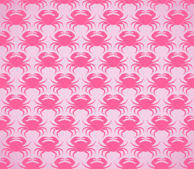 silhouette realistic crab seamless pattern
