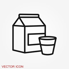 Milk icon, symbols for fresh natural food design