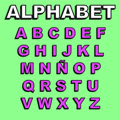 COOL ALPHABET, SLOGAN PRINT VECTOR