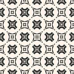 Black and white ornamental geometric background. Stylish pattern in Arabian style. Traditional motif in modern digital rendition. Vector monochrome seamless texture. Carved shapes, repeat tiles