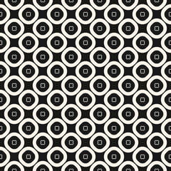 Simple vector geometric texture with small perforated circles, diagonal grid. Abstract repeat geometrical background. Monochrome seamless pattern. Modern design for decor, fabric, cloth, digital, web