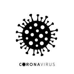 Coronavirus bacteria cell Icon, 2019-nCoV. Novel Coronavirus bacteria. No Infection and stop coronavirus concepts. Dangerous coronavirus cell in China, Wuhan. Isolated vector illustration