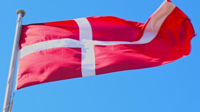 The national flag of Denmark